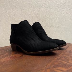 Lucky Bootie Size 7.5 Color: Black Suede